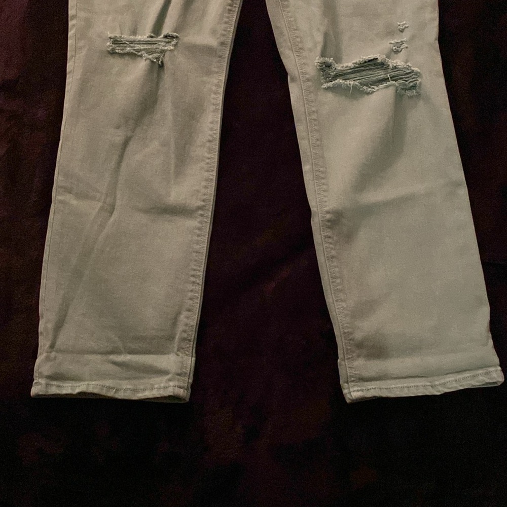 NWOT Old Navy Turquoise Mid Rise Boyfriend Distressed Denim Jeans Size 10‎ - Picture 10 of 13